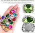 Flat Back Rhinestones Buttons Embellishments with Diamond, Sew On Crystals Glass Rhinestone for Clothing Wedding Bouquet(20pcs) White...