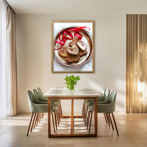 Posterizer 1 pcs-cute heart shaped cookies-Vanentine's themed poster -1-Romantic Art-Holiday Poster Collection-Gift for Couples boyfriend girlfrie...