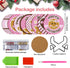 YLOLUL 8 PCS Christmas Diamond Art Coasters Gingerbread Man Diamond Art Coasters Kits with Holder Christmas DIY Coasters for Beginners, Adults, Ki...