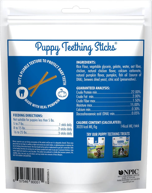 N-Bone Puppy Teething Sticks Pumpkin Flavor, 3.74-oz Bag...