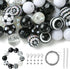 Stiesy 50 Pcs Black White Round Beads 20mm Chunky Bubblegum Beads for DIY Jewelry Making Boutique Craft Supplies...