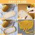 4 Pcs PU Leather Bag Bottom Shaper with Holes for DIY Bag Crochet, Atarvana Oval Bag Bottom Shaper Pads 12x4 Inch for DIY Purse Shoulder Bag Handb...