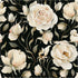 HAOKHOME 93242-1 Peel and Stick Wallpaper Floral Vintage Roses Peonies Contact Paper Removable Black/Beige/Olive Self Adhesive Mural 17.7in x 6.5f...