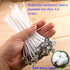 MILIVIXAY 100PCS 8 inch Candle Wicks with 100 Metal Tabs, 100PCS Candle Wick Stickers and 6PCS Wooden Candle Wick Holders - Wicks Coated with Para...