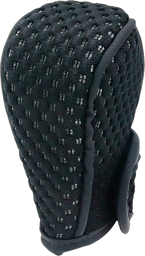 Automatic Transmission Shift Knob Cover Mesh Fabric Thickened Hook and Loop Tapes Type Protective Cover (Black)...