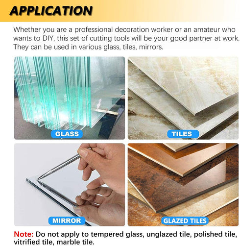 Manual Tile Cutter, 2 in 1 Glass Tile Cutter Hand Tool with Glass Breaking Pliers, Mirror Cutting Kit with 3 Tungsten Steel Blade for Home DIY Cut...