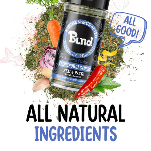 Kitchen Crafted - BLND Chimichurri Seasoning Dry Rub, Argentinian Herbs, Spices & Seasonings, Use As Pizza Seasoning, Steak Seasoning, Poultry Sea...