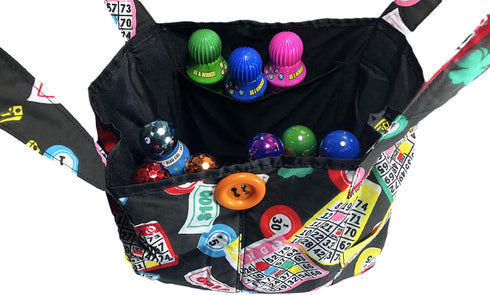 Fashionable Quilted Bingo Bag w/ One Large and Three Small Interior Pockets...