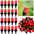 80 Pcs 1/4 Inch Drip Emitter Irrigation Drippers Misting Nozzles Adjustable Micro Spray Irrigation Emitters for Garden Agricultural Irrigation Pat...