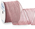 Ribbli Rose Pink Crinkled Wired Ribbon 2.5 Inch with Metallic Dusty Rose Wavy Christmas Ribbon for Cristmas Tree Topper Bow Wreaths Swags Gift Wra...
