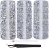 Massive Beads 6800pcs+ Flatback Glass Hotfix Iron On Rhinestones Crystal for DIY Making with 1 Tweezer & 1 Picking Pen for Shoes, Clothes, Face Ar...