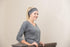 RiptGear Stretch Sport Headband for Women (Black Solid and Striped) — Non-Slip Sweat Wicking Fabric Great for Yoga, Running or The Gym — Soft Head...