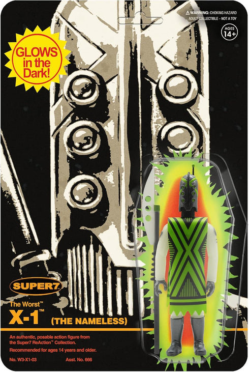 Super7 The Worst X-1 (Monster Glow) - 3.75" The Worst Action Figure with Accessory Collectibles and Retro Toys...