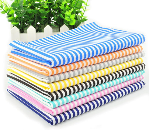 Fat Quarter Fabric Bundles Printed Calico Cloth Pre-Cut Quilting Cotton Twill Striped Printed Assortments,Craft Cloth Bundle Squares,DIY for Sewin...