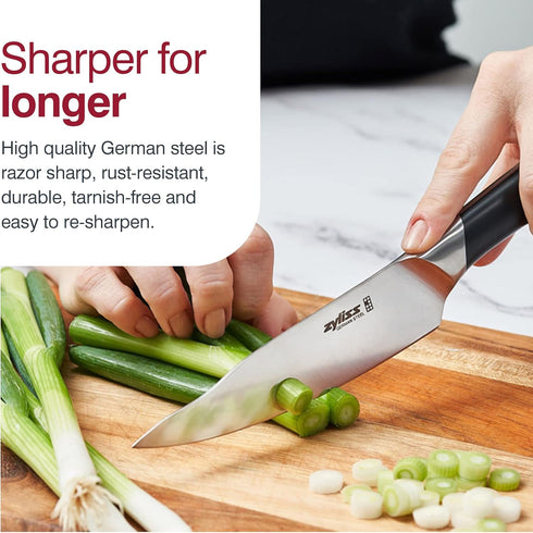 Zyliss Comfort Pro Utility Knife - Full Tang Meat & Vegetable Knife - Ice Hardened Stainless Steel Meat Slicing Cutter - Cutlery with Antibacteria...