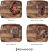 Ironwood Gourmet Fort Worth Steak Plate with Juice Channel, Acacia Wood 13 x 11 x 0.75 -inches, Brown...