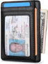 Buffway Slim Minimalist Front Pocket RFID Blocking Leather Wallets for Men and Women - Alaska Black...