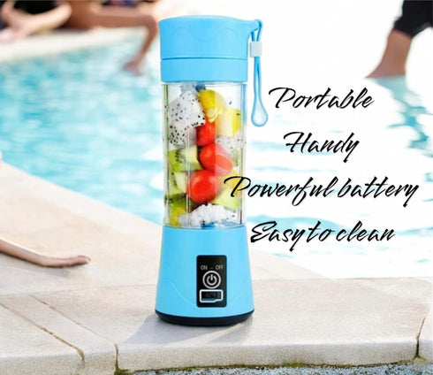 Portable Blender, Personal size blender for Shakes and Smoothies with USB Rechargeable, 380Ml blender Cup With 6 Blades, Handheld Blender Suitable...