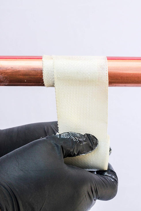 FiberWeld Pipe Repair Cast 2x48 Inch – High Strength Adhesive Fiberglass Wrap – White...