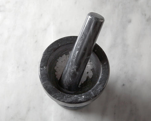 Fox Run Marble Mortar and Pestle Set, Black, 4.5"...
