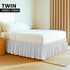 Utopia Bedding Twin Elastic Bed Ruffle - Easy Wrap Around Ruffle - Microfiber Bed Skirt with Adjustable Elastic Belt 16 Inch Tailored Drop - Hotel...