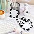 6 Packs Cute Cow Print Notes 3.2 x 3.2 Inches Post Sticky Notes Self Sticky Note Pads Cow Print Self Adhesive Paper Memo Pads for Reminders Studyi...