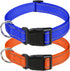 Reflective Nylon Dog Collars 2pcs,with Quick Release Buckle,Adjustable Safety Nylon Collars for Small Medium Large Dogs (Medium :Width1,Neck 14"-2...