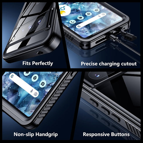 for Google Pixel 8 Pro Case Waterproof,Built-in?Screen & Camera Lens Protector??IP68 Underwater? Full Body Heavy Duty Protection?12FT Military Sho...