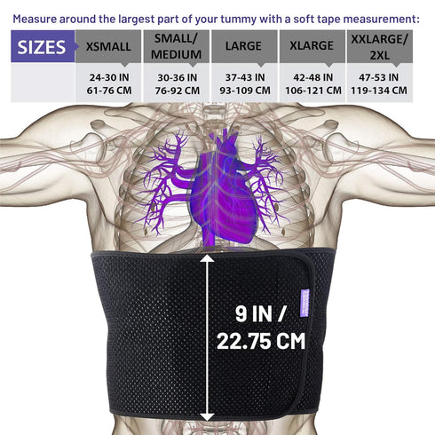 Everyday Medical Abdominal Binder Post Surgery – with Bamboo Charcoal Accelerate Healing and Reduce Swelling After C-Section, Abdomen Surgeries, T...