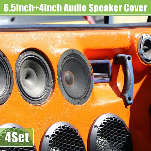 ACROPIX Universal 4" 6.5" Speaker Grills Cover Mesh Round 4 inch 6.5 inch Audio Speaker Subwoofer Guard Protector Case with Mounting Screws Iron G...