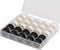Simthread 25pcs 15White+10Black Prewound Bobbin Thread Size A Class 15 (SA156) 60WT with Clear Storage Plastic Case Box 70D/2 Compatible with Brot...