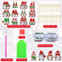 Tudomro 24 Pcs Christmas Diamond Painting Keychains Kit DIY Diamond Painting Ornaments Diamond Art Keychains Hanging 5D Key Ring Rhinestone Pendan...