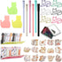 Cat Office Supplies Cat Sticky Notes Cat Paper Clips Cat Index Tabs Cat Gel Ink Pens Cat Shaped Bookmark Cartoon Cat Stickers Set for Cat Lovers K...
