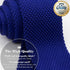 Men's Pointed Knit Tie Necktie Width 2.75 inches Washable Solid Color Royal Blue...