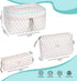3 Pieces Cotton Makeup Bag Large Travel Cosmetic Bag Coquette Floral Cosmetic Pouch Toiletry Bag (floral)...