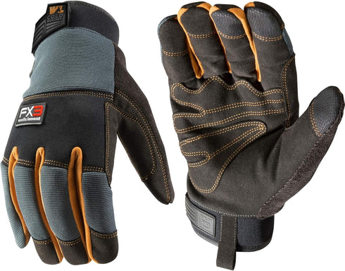 Wells Lamont FX3 Men's Extreme Dexterity Extra Wear Winter Work Gloves, Gray Large 7796...