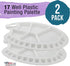 U.S. Art Supply 17-Well Artist Painting Palette (Pack of 2) - Plastic Artist Paint Color Mixing Trays - Art Students, Classroom, Class Craft Proje...