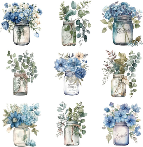 162 Pcs Mason Jar Four Seasons Sticker Book for Journaling Notebooks, Sketchbook, Bookmark Making, Junk Journal, Budget Planner, Scrapbook Art Sup...