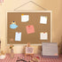 Cork Board Bulletin Board, 17.7"X 13.3" pin Boards for Walls, Oak Wood Finish Frame, Wall Mounted Cork Board for Office Home and School(Pins, Eye ...