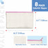 8 Pack Canvas Colorful Zipper Bags, DIY Craft Bags Travel Canvas Makeup Pouches for Cosmetic Toiletry Stationery Storage (Beige, 8.3” x 4.7”)...