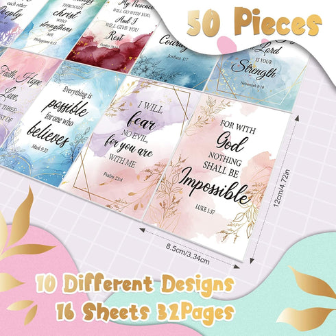 CHENGU 50 Pack Christian Notebooks Prayer Journals Small Pocket Bible Journal Gratitude Journal for Women Men Bible Notebook Scripture Inspiration...
