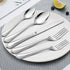 LIANYU 20-Piece Silverware Cutlery Set for 4, Stainless Steel Flatware Eating Utensils Set with Scalloped Edge, Include Knife Fork Spoon, Dishwash...