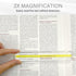 MAGDEPO 2X Bar Magnifying Ruler 6" with Guiding Line & Mini Line Magnifier with Clip for Reading Small Prints, Bible, Books, Newspaper, Documents,...