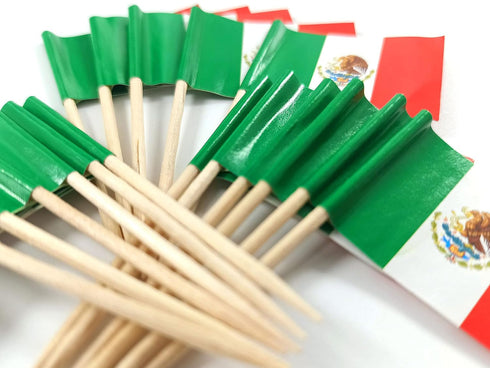 JBCD Mexico Toothpick Flag Mexican Mini Small Cupcake Topper Flags, 200pcs...