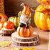 Jetec Fall Gnome Statue Fall Pumpkin Gnome Decoration White Beard Figurine Autumn Resin Dwarf Elf Statue for Porch Garden Outdoor Yard Halloween T...