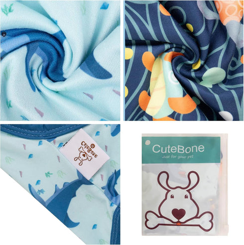 CuteBone Dog Shirts 2-Pack Soft Pet Clothes Breathable Summer Vest for Small Puppy and Stretchy Cat Apparel 2BX11L...