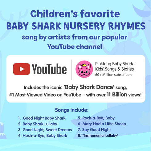Baby Shark Bedtime Songs 10 Button Sound Book | Baby Shark Toys | Learning & Education Toys | Interactive Baby Books for Toddlers 1-3 | Gifts for ...