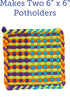 Friendly Loom | 7” Traditional-Sized Multicolor Potholder Weaving Loops | Craft 2 Cotton Potholders...