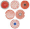 AD Car Coasters Set of 6 Drink- Absorbing Round Ceramic Stone Coaster with a Finger Notch for Easy Removal Cork Base for Auto Cupholder Accessorie...