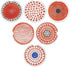 AD Car Coasters Set of 6 Drink- Absorbing Round Ceramic Stone Coaster with a Finger Notch for Easy Removal Cork Base for Auto Cupholder Accessorie...